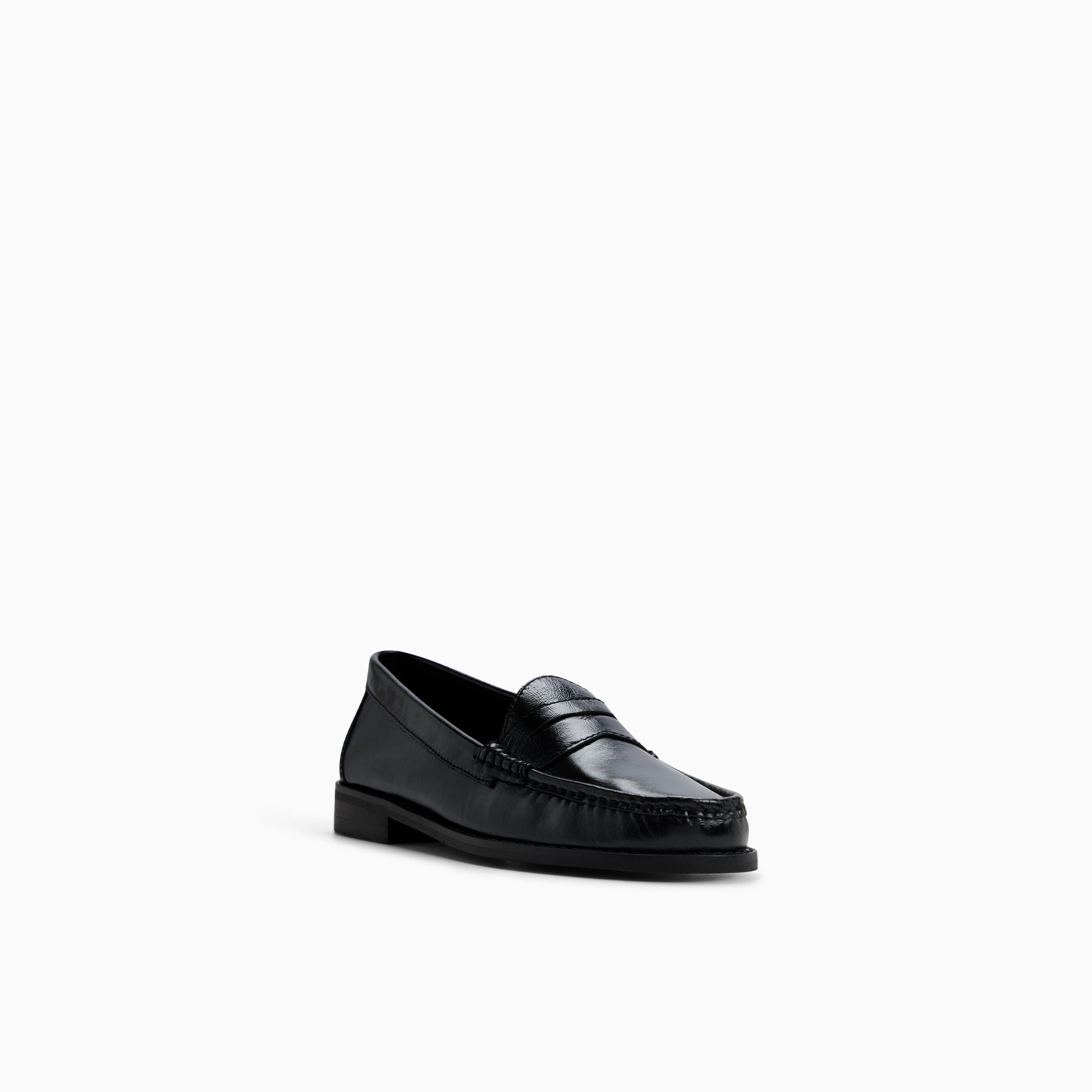 Three-quarter angle of Other black Womens Blythe Penny Loafer Penny Loafers's back side