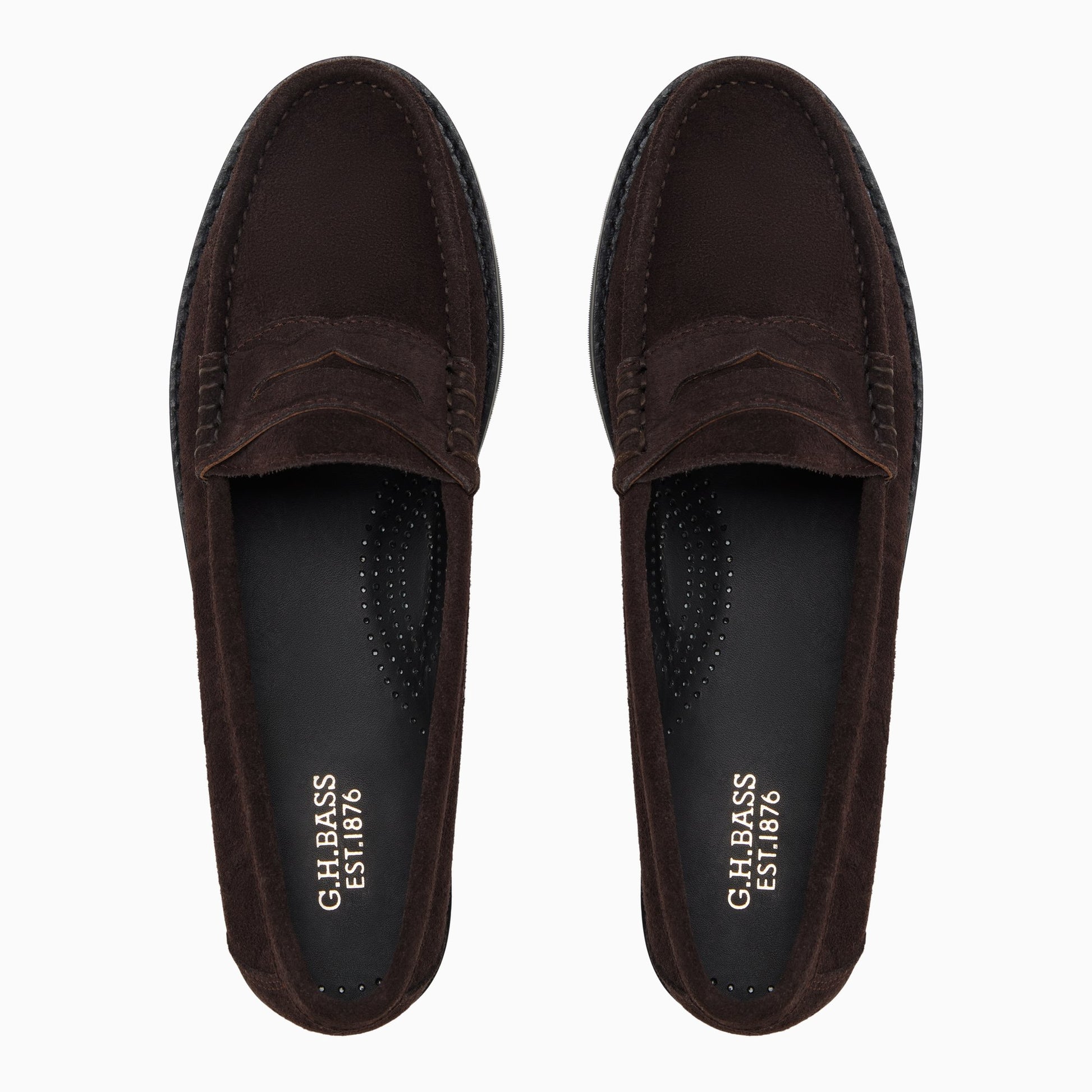 Three-quarter angle of Dark choco Womens Blythe Penny Loafer Penny Loafers's front side