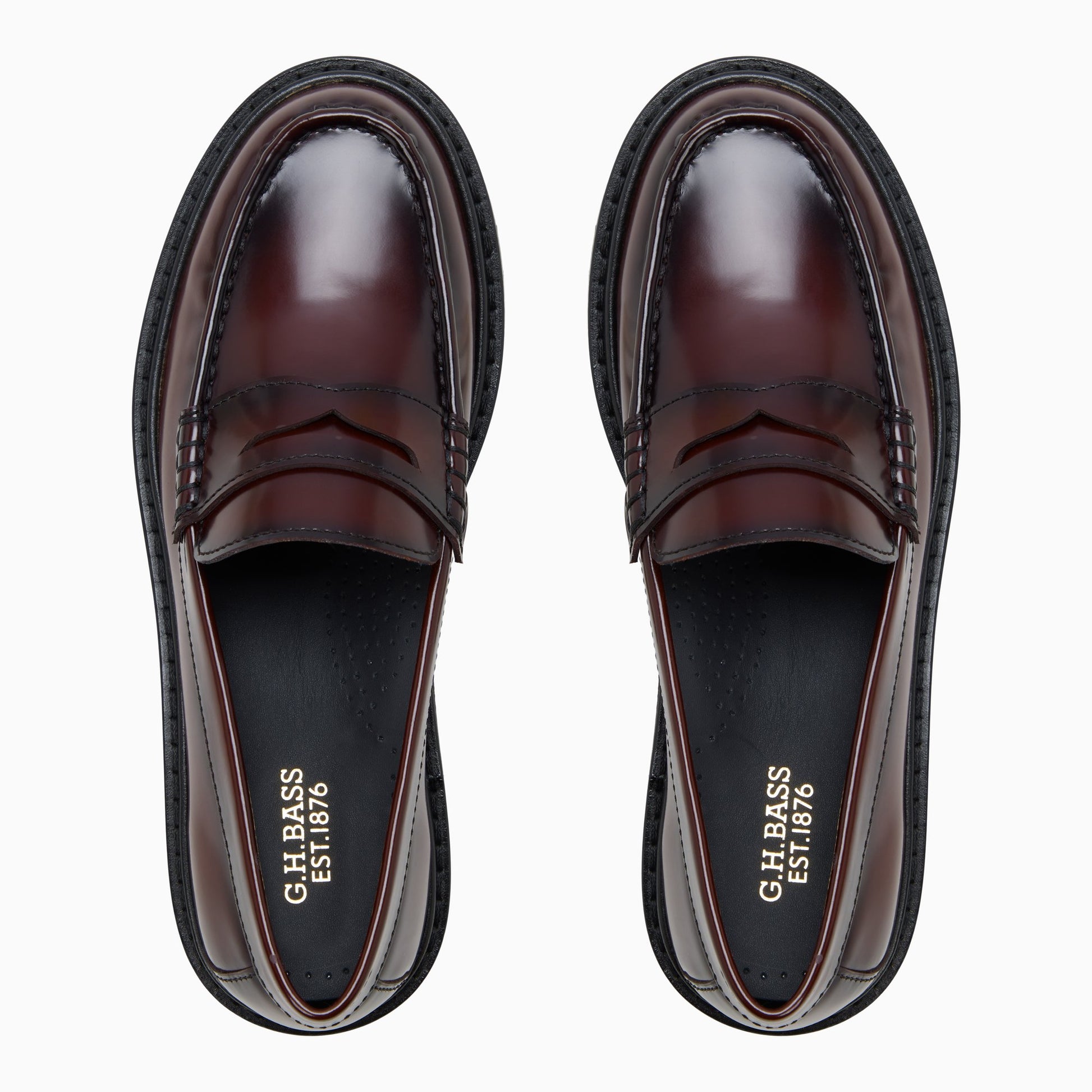 Three-quarter angle of Wine Womens Grace Penny Loafer Penny Loafers's front side