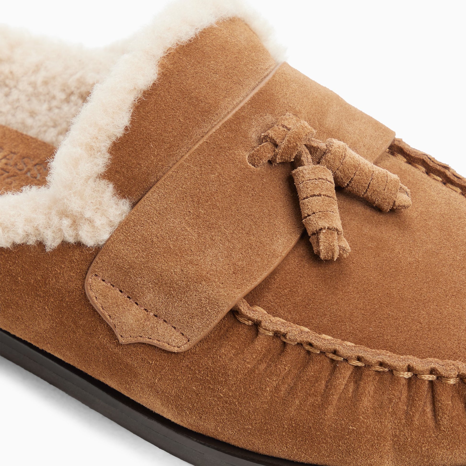 Top-down view of the Antique brown Women's Sybil Cozy Mule Clogs &amp; Mules