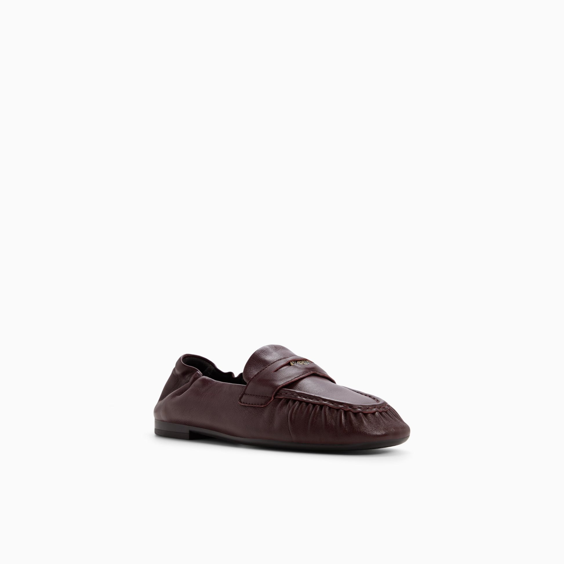 Three-quarter angle of Wine Womens Rumi Penny Loafer Penny Loafers's back side