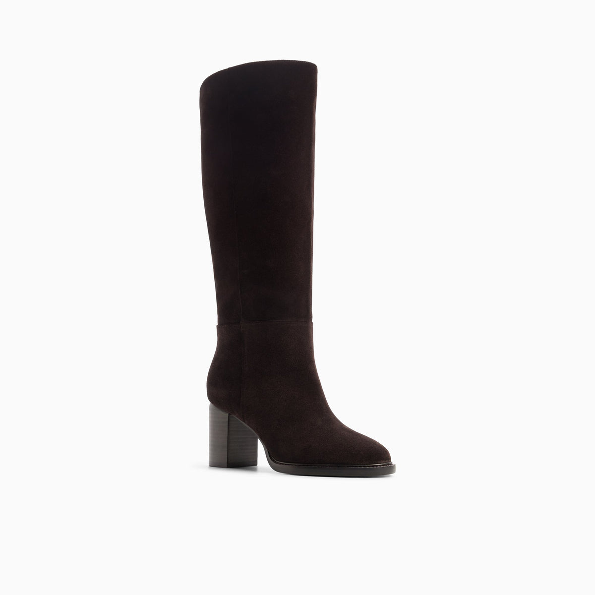 Three-quarter angle of Dark choco Women's Frances Knee-High Boot Knee-High Boots's back side