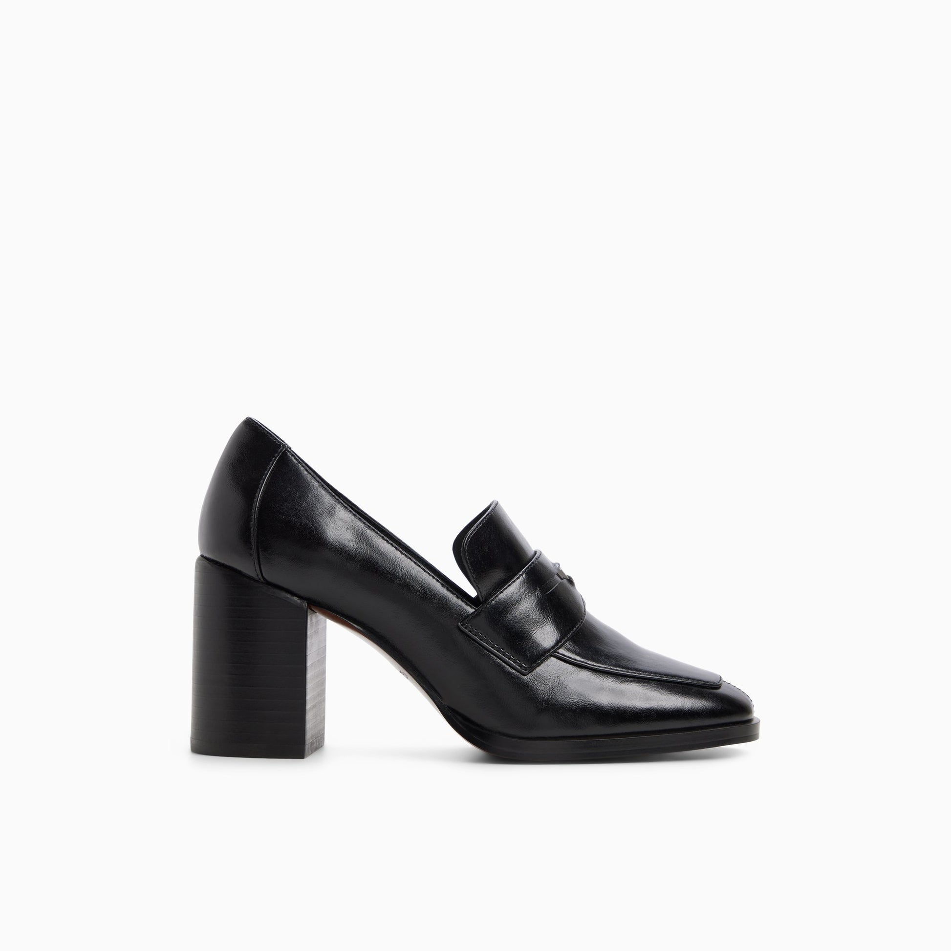 Women's Tessa High Heeled Penny Loafer Black