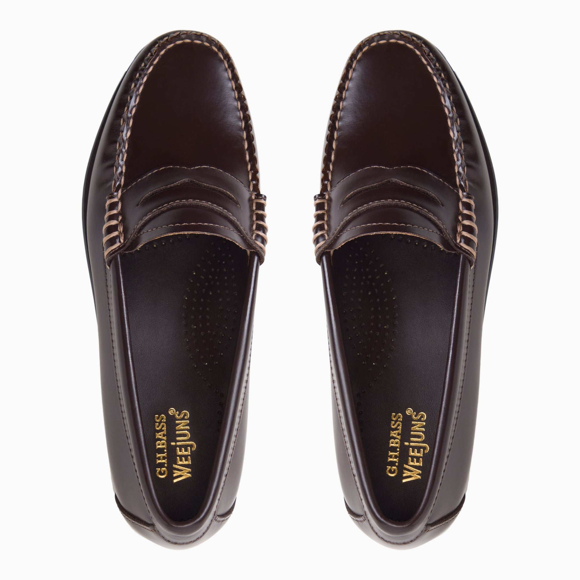 Three-quarter angle of Dark choco Women's Whitney Weejuns® Penny Loafer Penny Loafers's front side