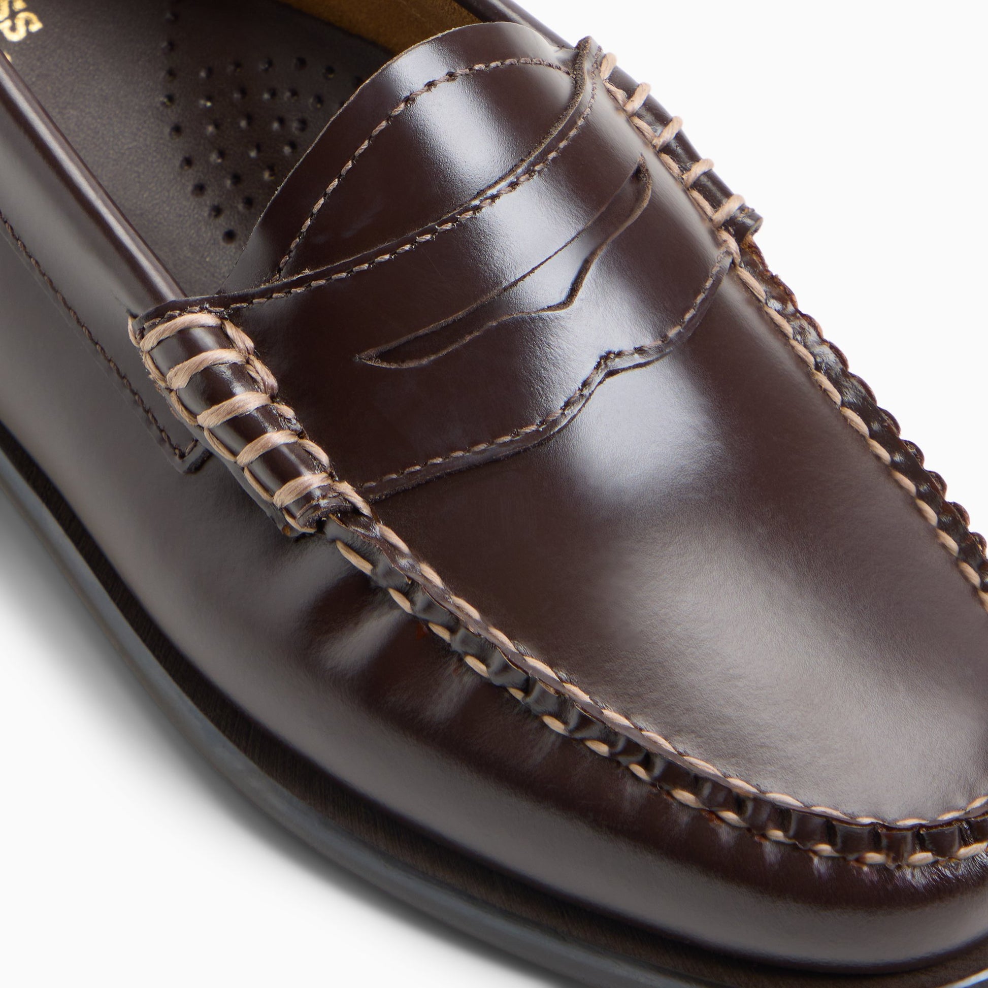 Top-down view of the Dark choco Women's Whitney Weejuns® Penny Loafer Penny Loafers