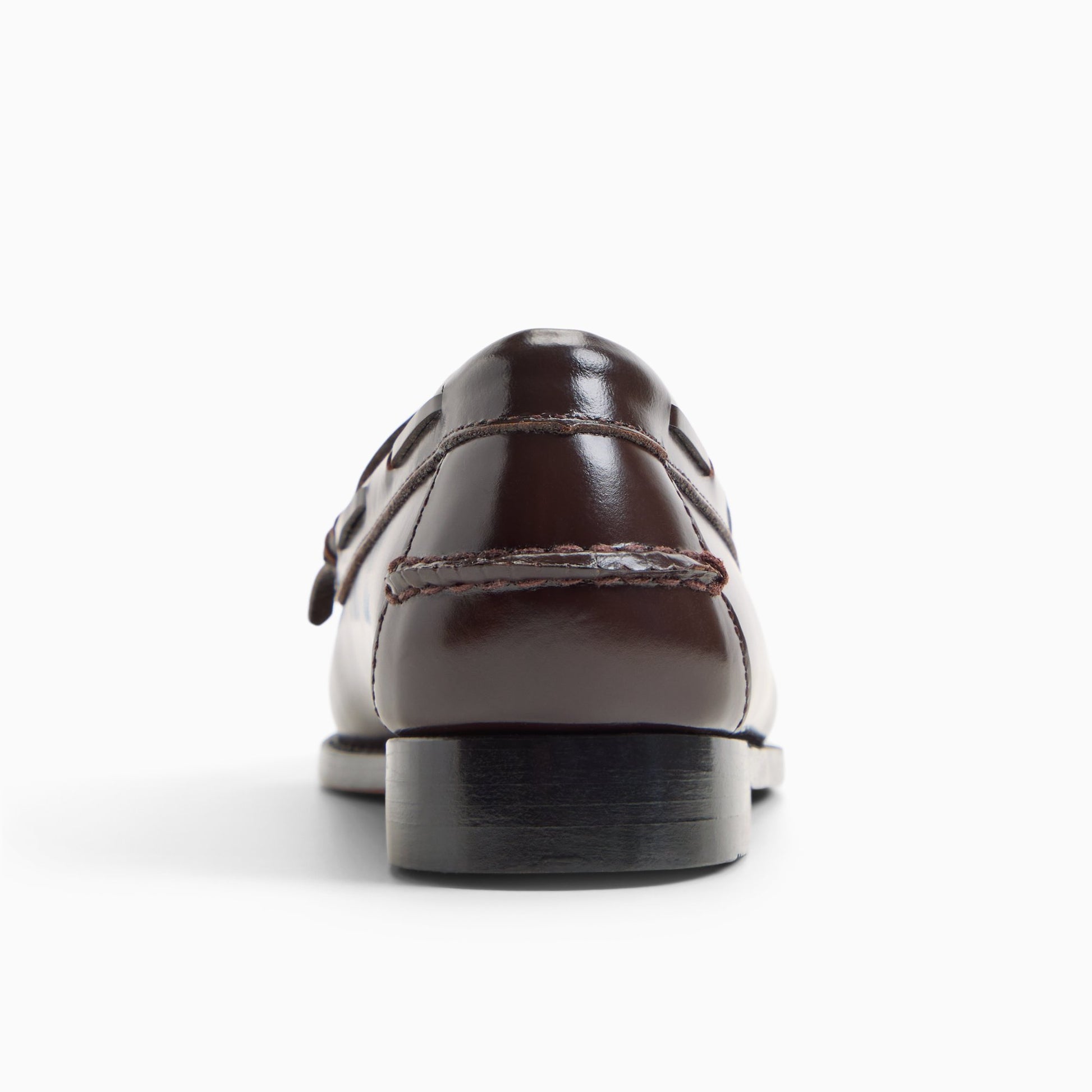 Side view of Dark choco Women's Esther Weejuns® Tassel Loafer Kiltie &amp; Tassel Loafers