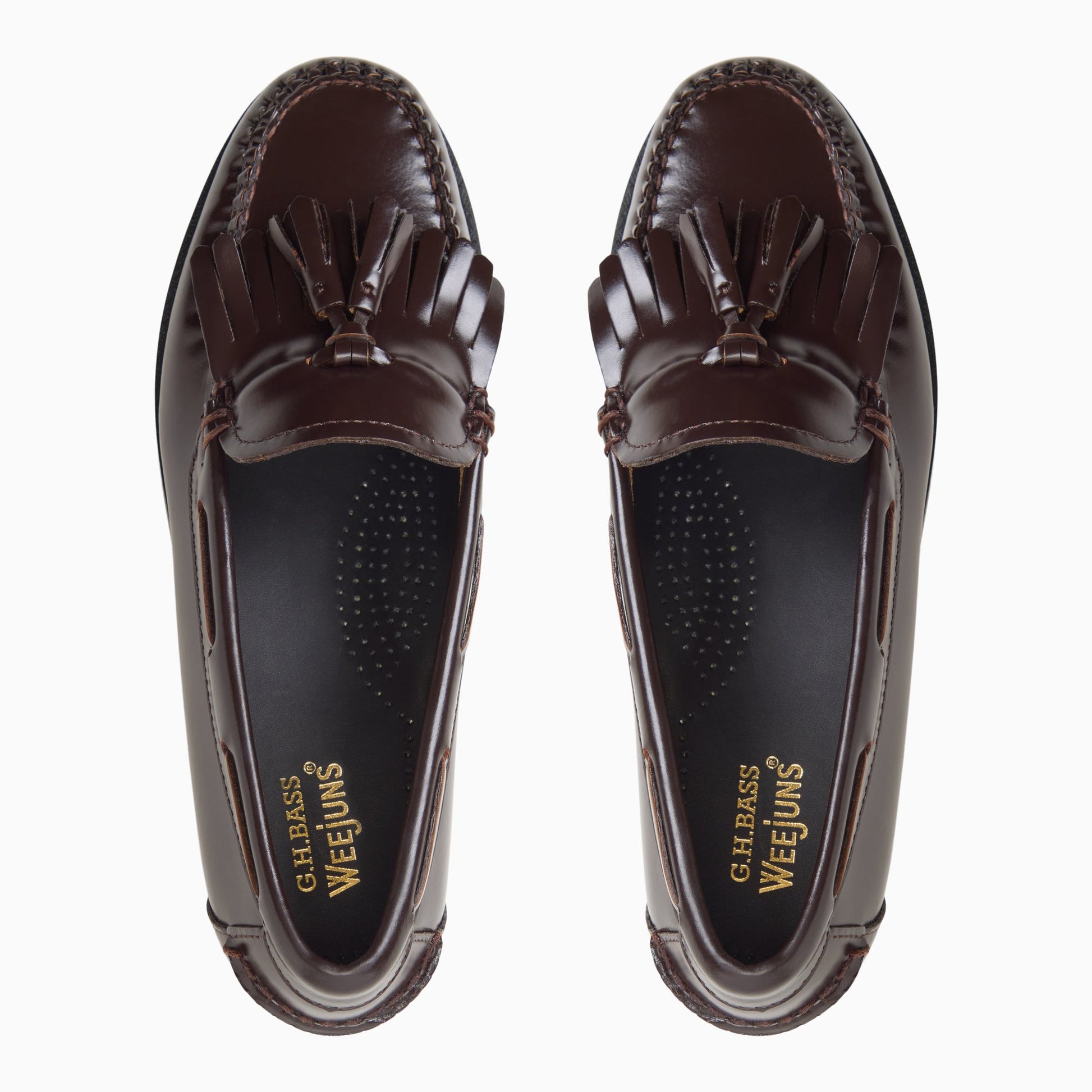 Three-quarter angle of Dark choco Women's Esther Weejuns® Tassel Loafer Kiltie &amp; Tassel Loafers's front side