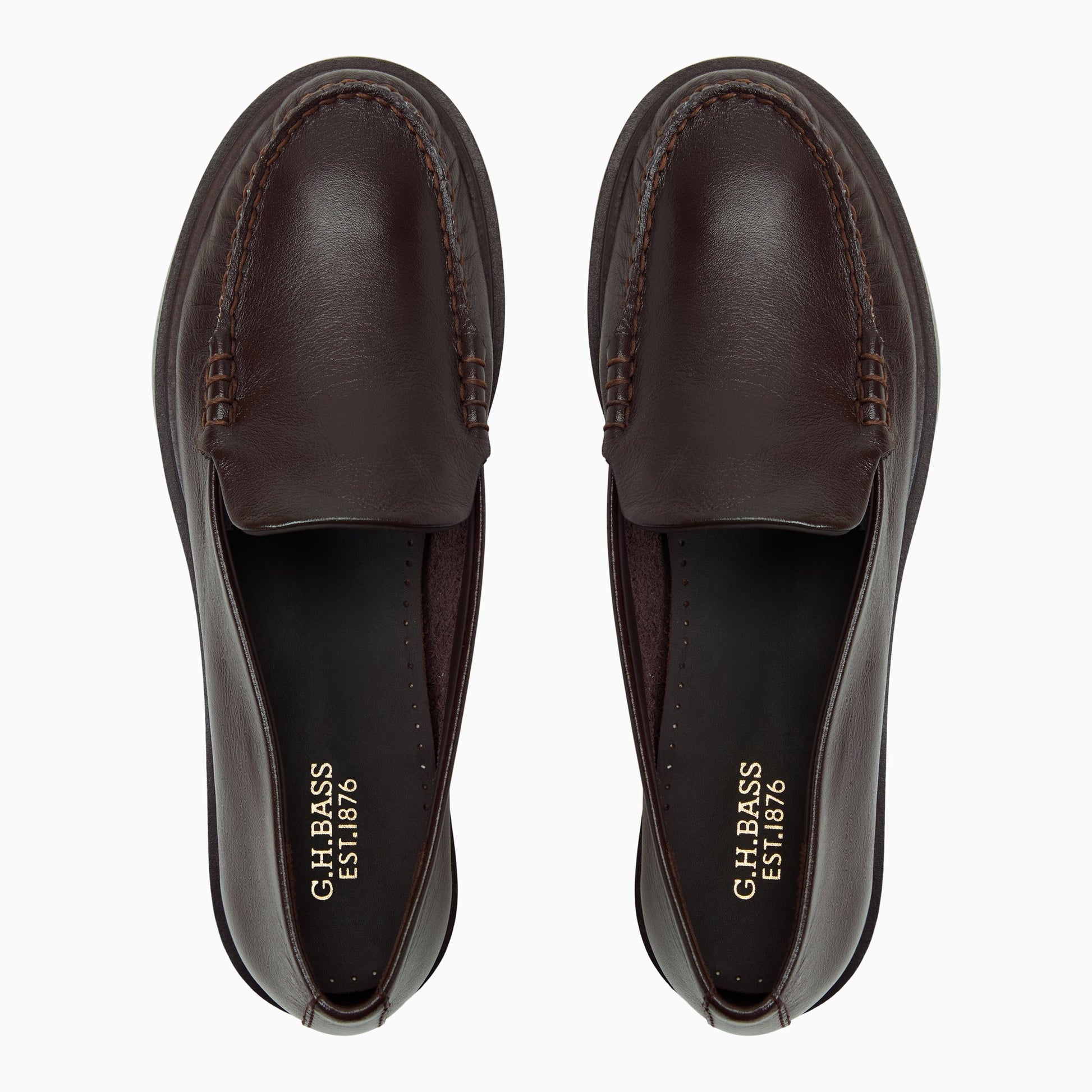 Three-quarter angle of Dark choco Womens Sloane Venetian Loafer Venetian Loafers's front side