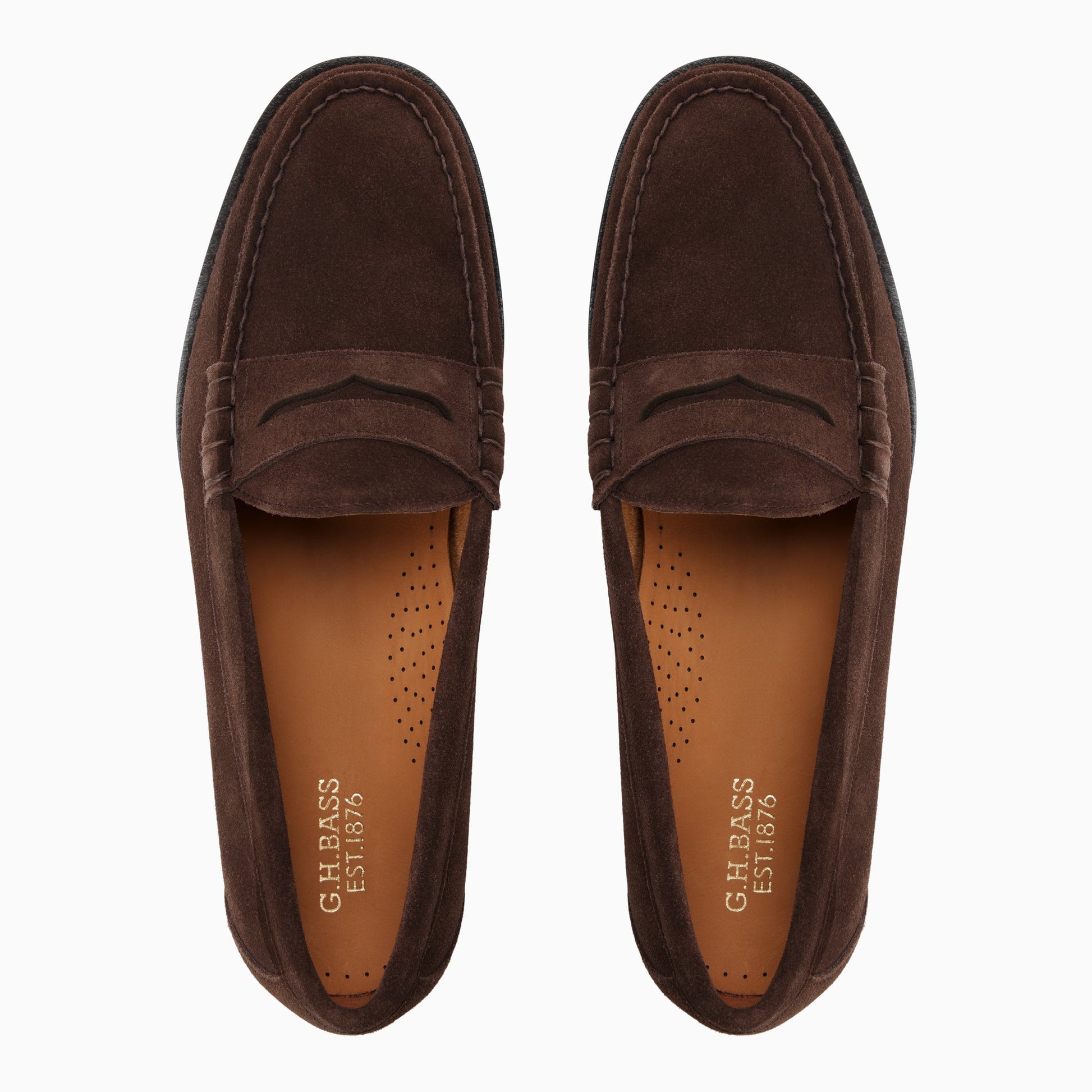 Three-quarter angle of Dark brown Mens Berkeley Penny Loafer Penny Loafers's front side