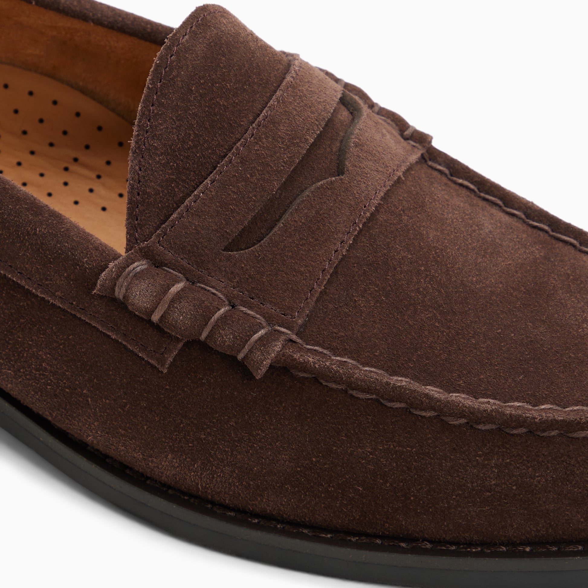 Top-down view of the Dark brown Mens Berkeley Penny Loafer Penny Loafers