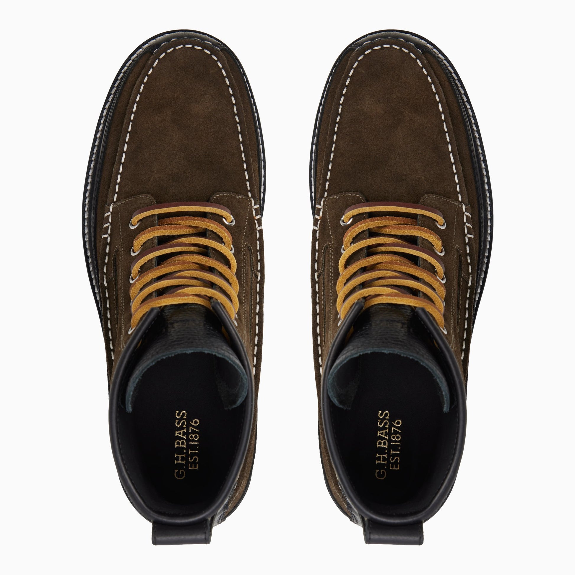 Three-quarter angle of Olive Men's Quail Hunter Lace-Up Boot Lace-Up Boots's front side