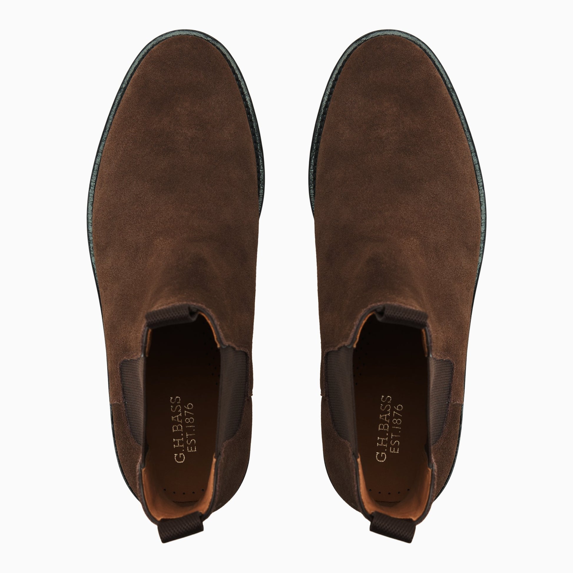 Three-quarter angle of Dark brown Men's Monogram Chelsea Boot Chelsea Boots's front side
