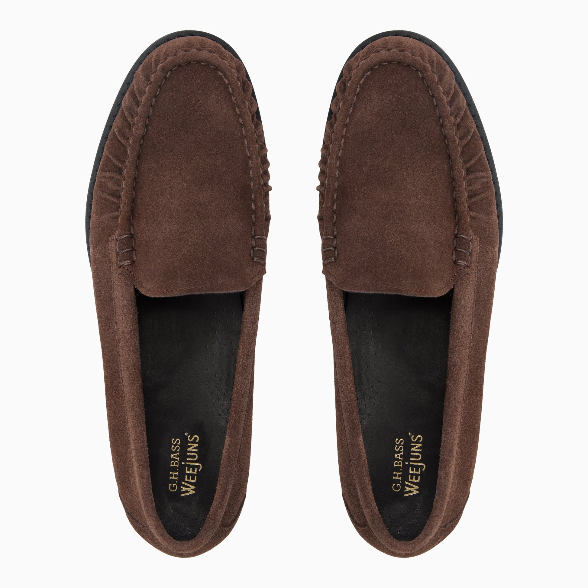 Three-quarter angle of Brown Men's Venetian Gathered Weejuns® Loafer Venetian Loafers's front side