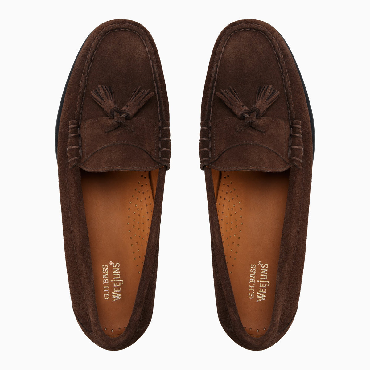 Three-quarter angle of Brown Men's Lennox Weejuns® Tassel Loafer Tassel Loafers's front side