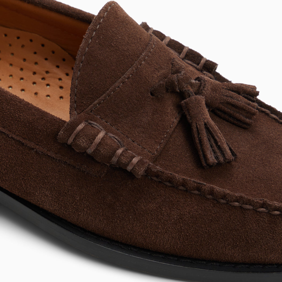Top-down view of the Brown Men's Lennox Weejuns® Tassel Loafer Tassel Loafers
