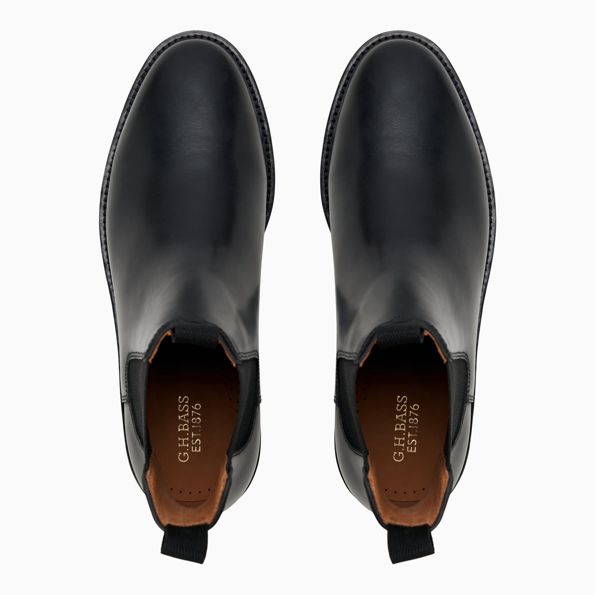 Three-quarter angle of Black Men's Monogram Chelsea Boot Chelsea Boots's front side