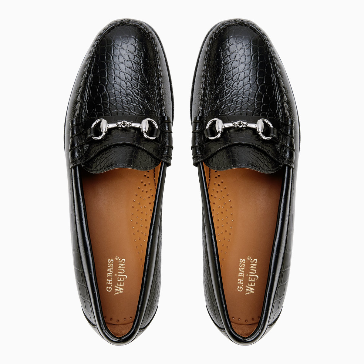 Three-quarter angle of Other black Men's Lincoln Bit Weejuns® Penny Loafer Penny Loafers's front side