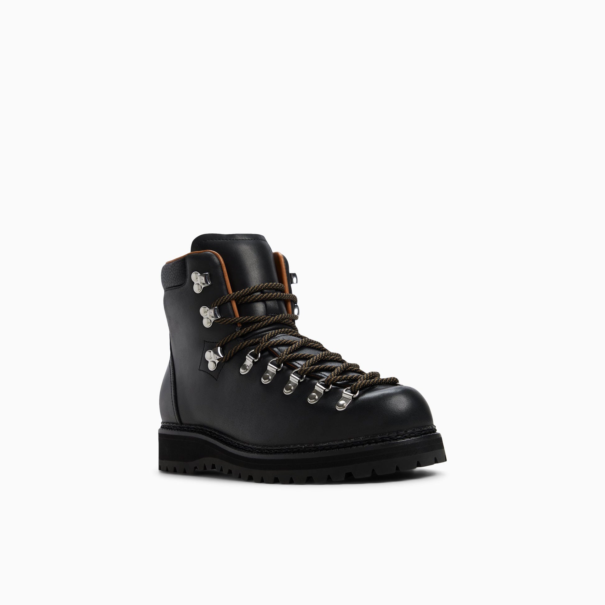 Three-quarter angle of Black Men's Frontier Hiker Ankle Boot Ankle Boots's back side