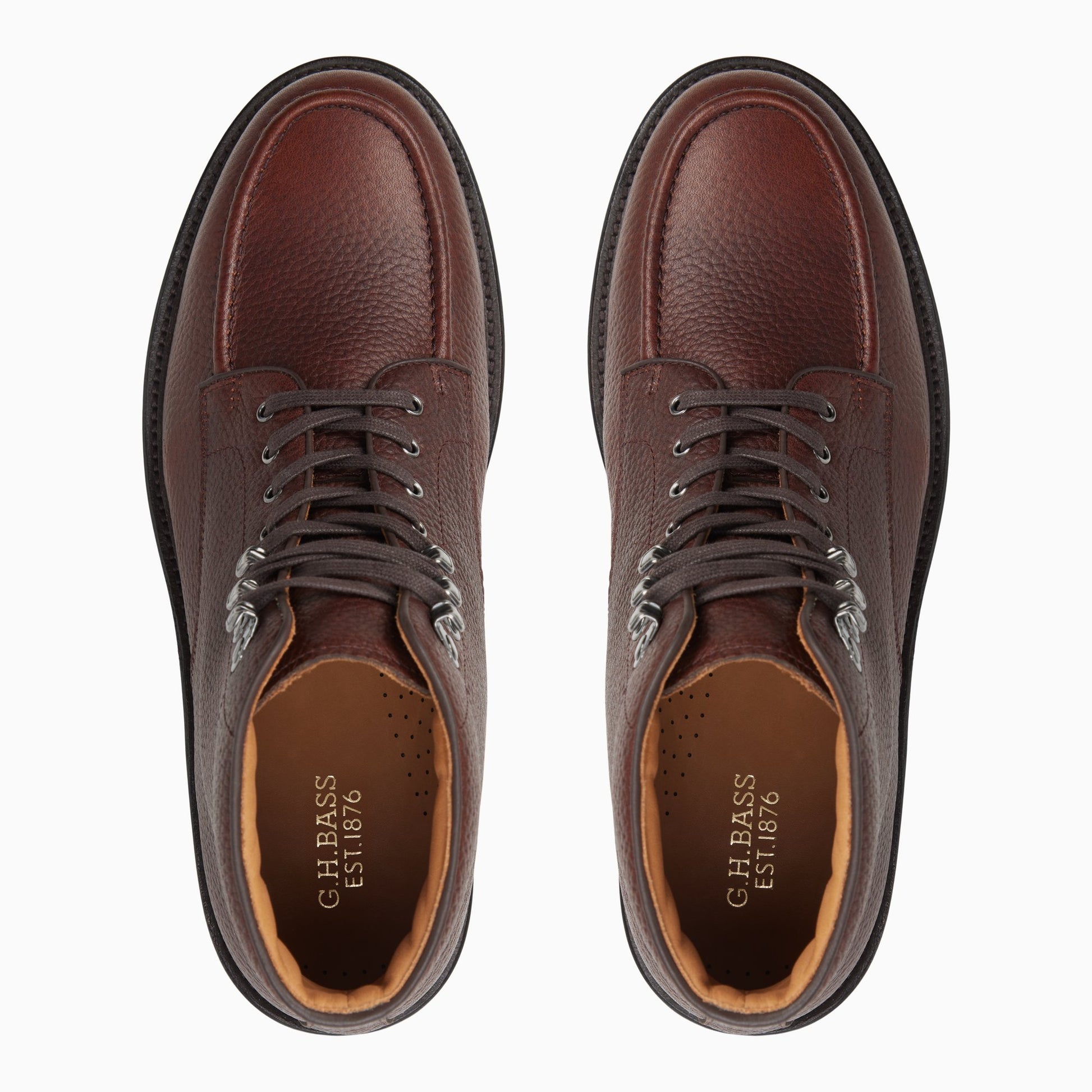 Three-quarter angle of Brown Men's 1876 Huntsman Lace-Up Boot Lace-Up Boots's front side