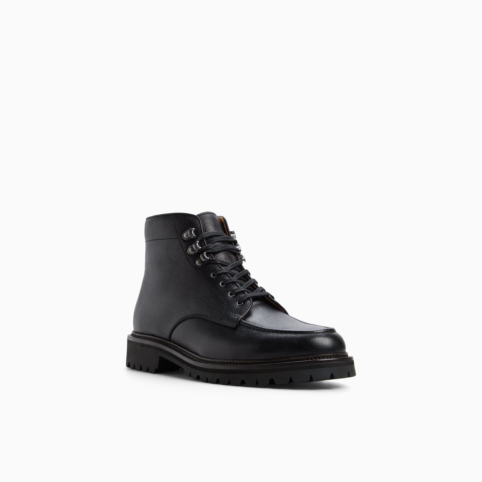 Three-quarter angle of Black Men's 1876 Huntsman Lace-Up Boot Lace-Up Boots's back side