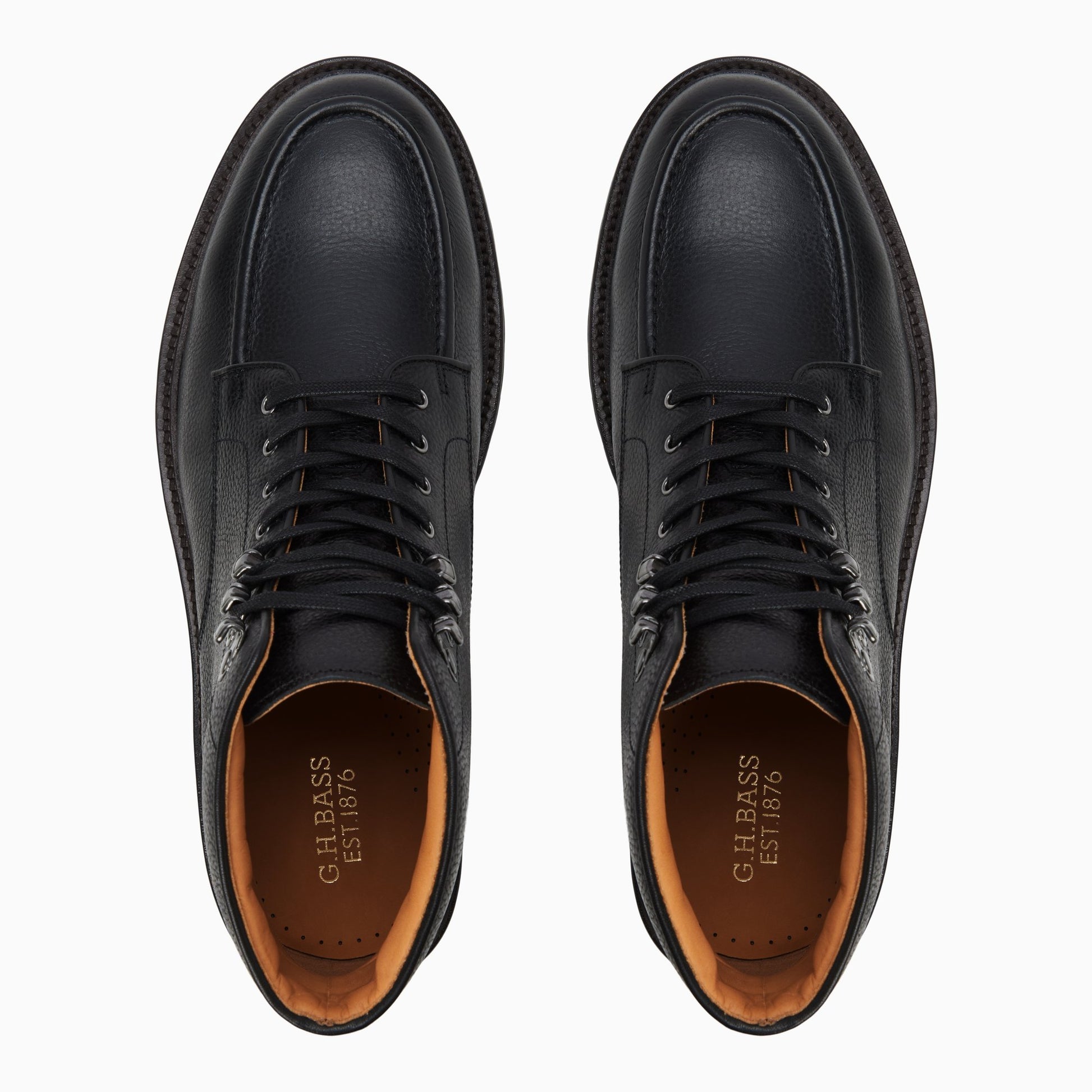 Three-quarter angle of Black Men's 1876 Huntsman Lace-Up Boot Lace-Up Boots's front side