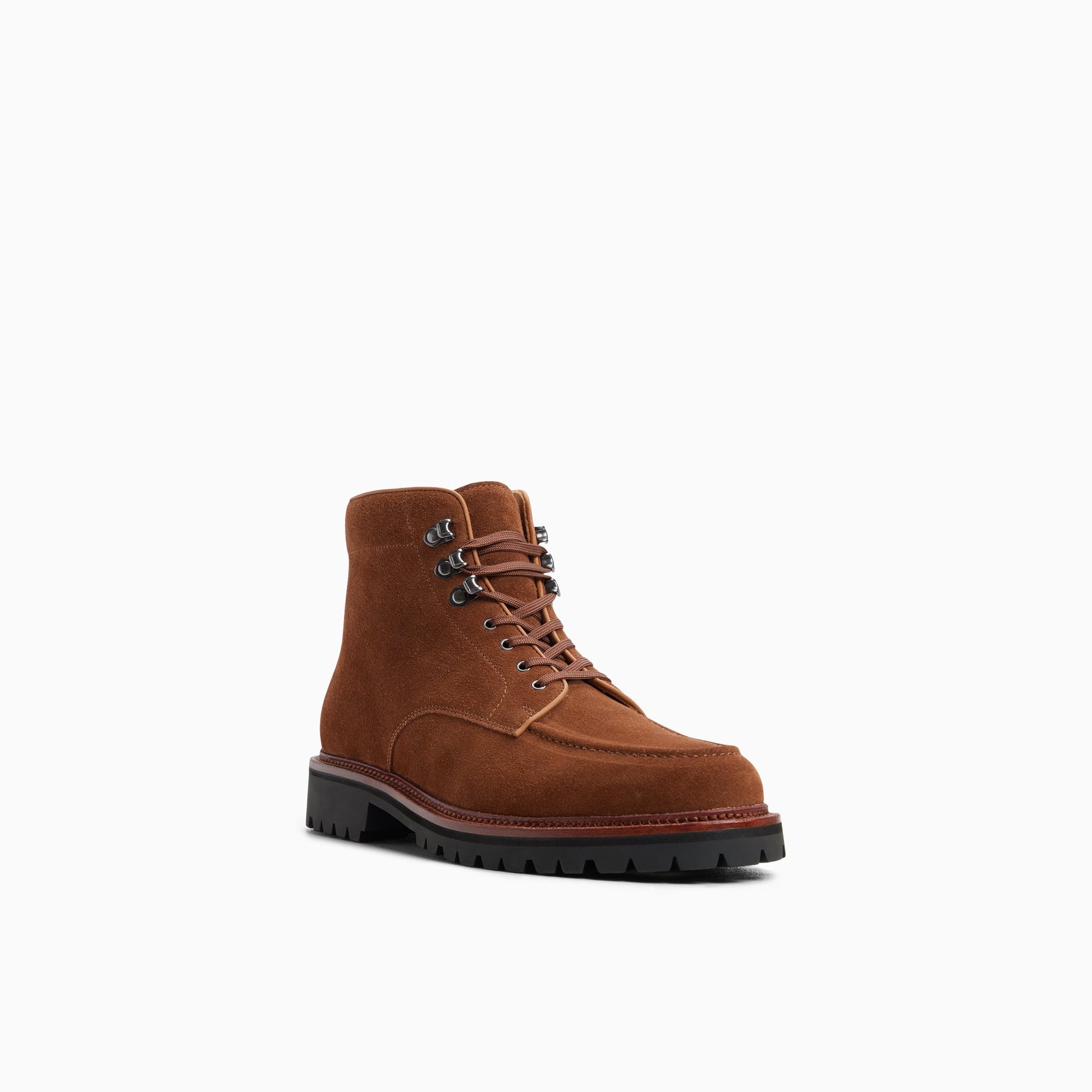 Three-quarter angle of Tan Men's 1876 Huntsman Lace-Up Boot Lace-Up Boots's back side