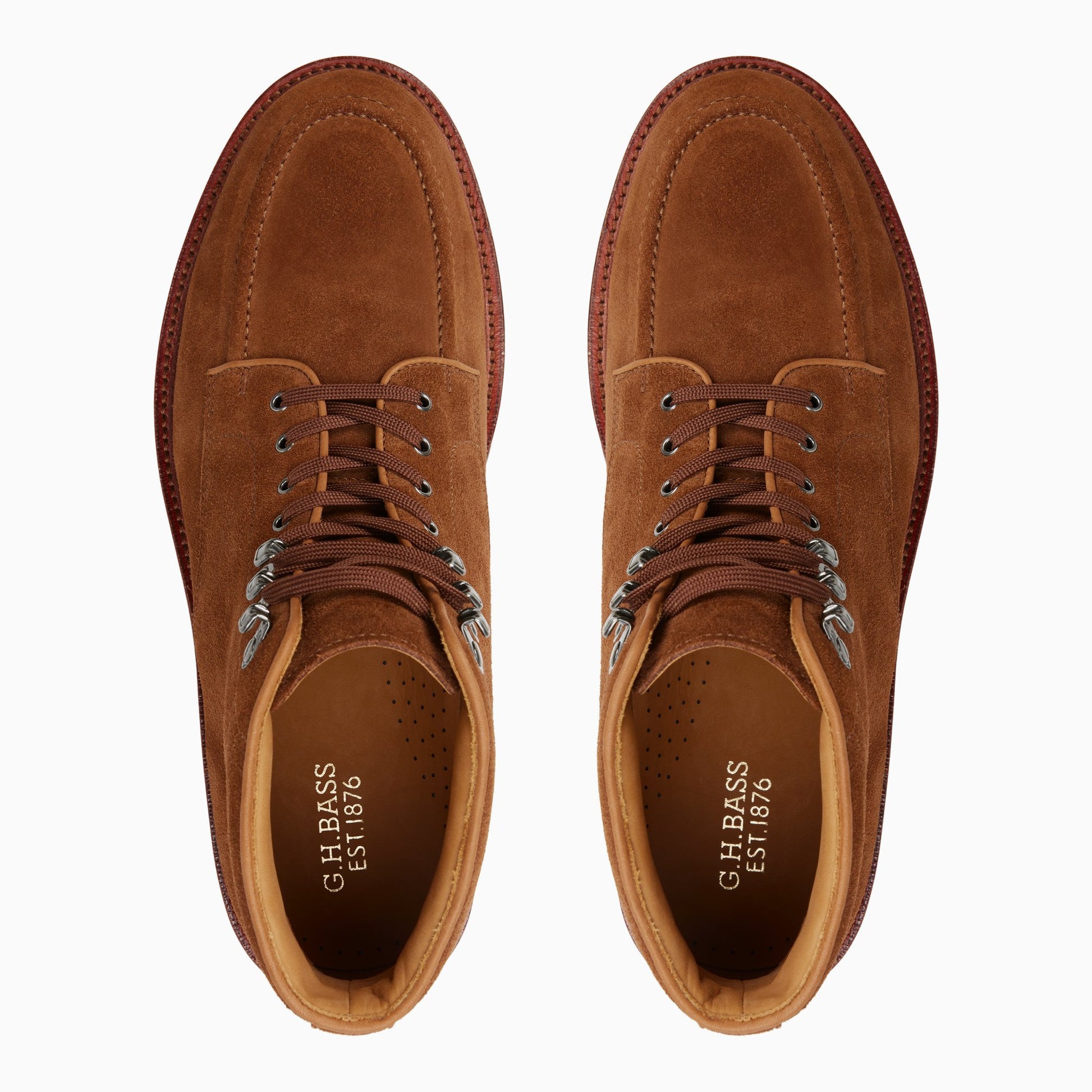 Three-quarter angle of Tan Men's 1876 Huntsman Lace-Up Boot Lace-Up Boots's front side