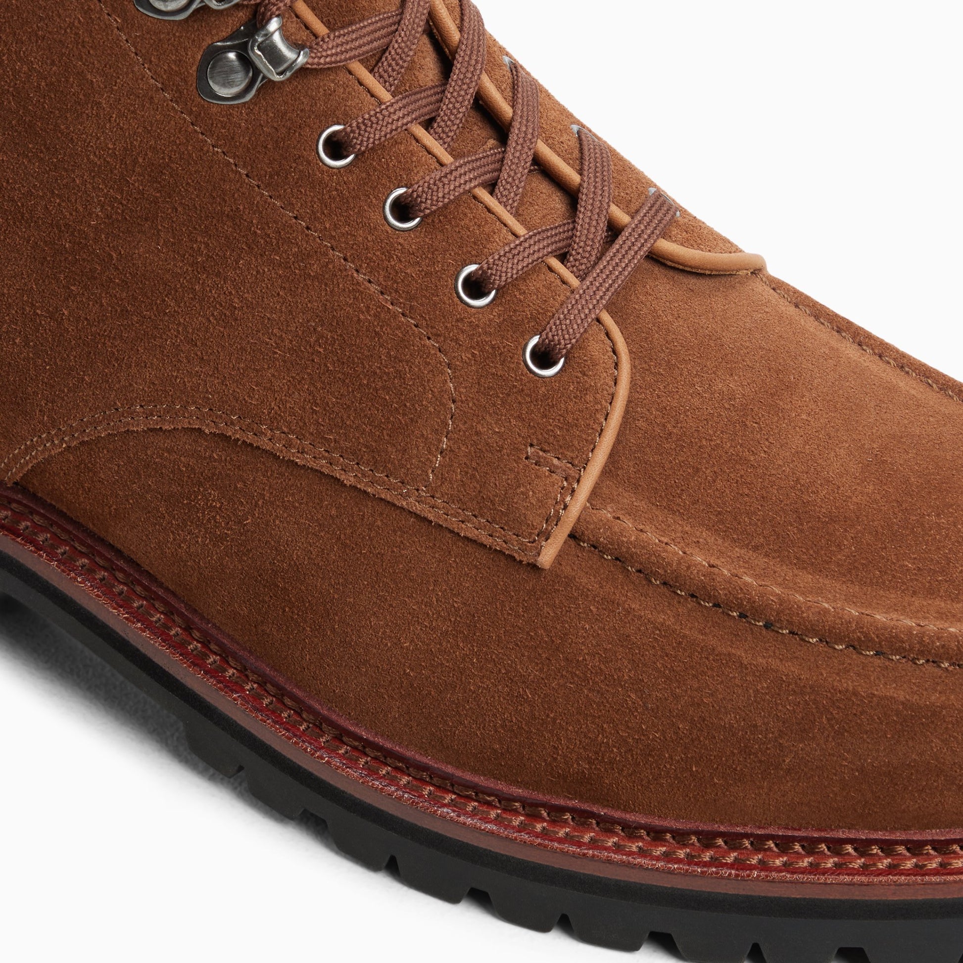 Top-down view of the Tan Men's 1876 Huntsman Lace-Up Boot Lace-Up Boots