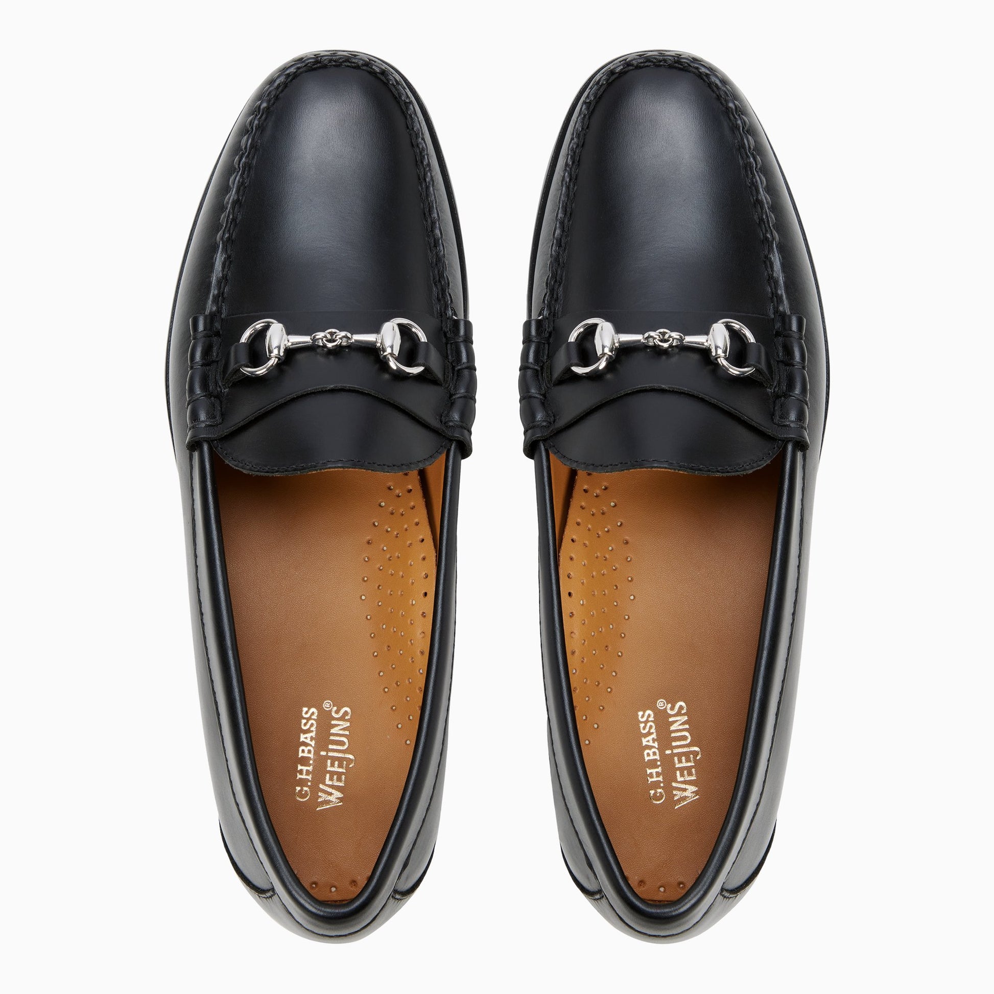 Three-quarter angle of Open black Men's Lincoln Bit Weejuns® Penny Loafer Penny Loafers's front side