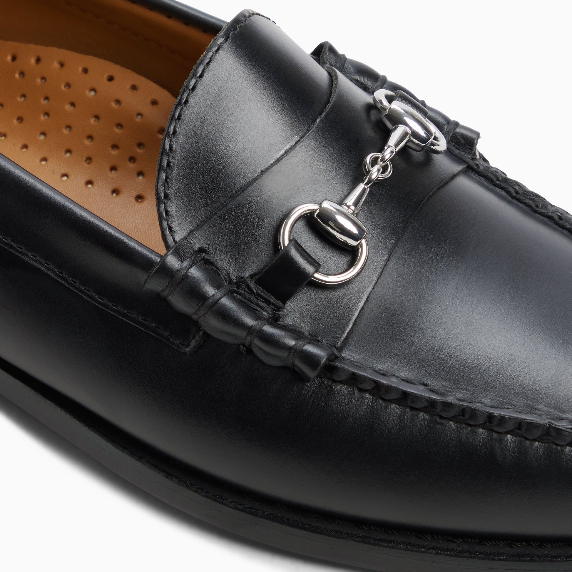 Top-down view of the Open black Men's Lincoln Bit Weejuns® Penny Loafer Penny Loafers