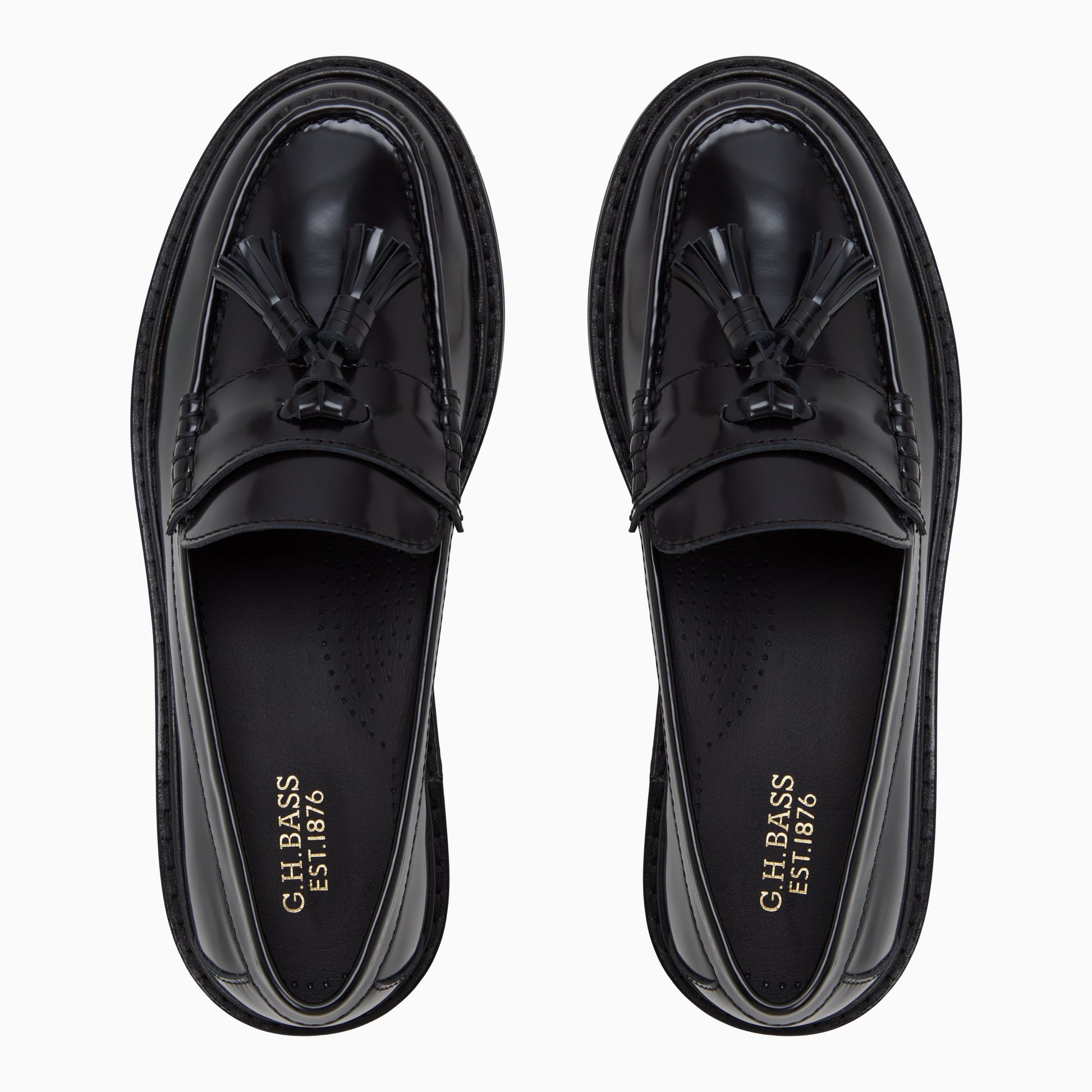 Three-quarter angle of Black Women's Margot Tassel Loafer Tassel Loafers's front side