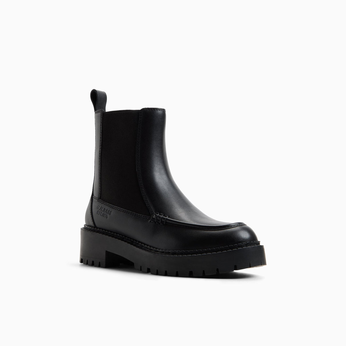 Three-quarter angle of Black Women's Elena Ankle Boot Ankle Boots's back side