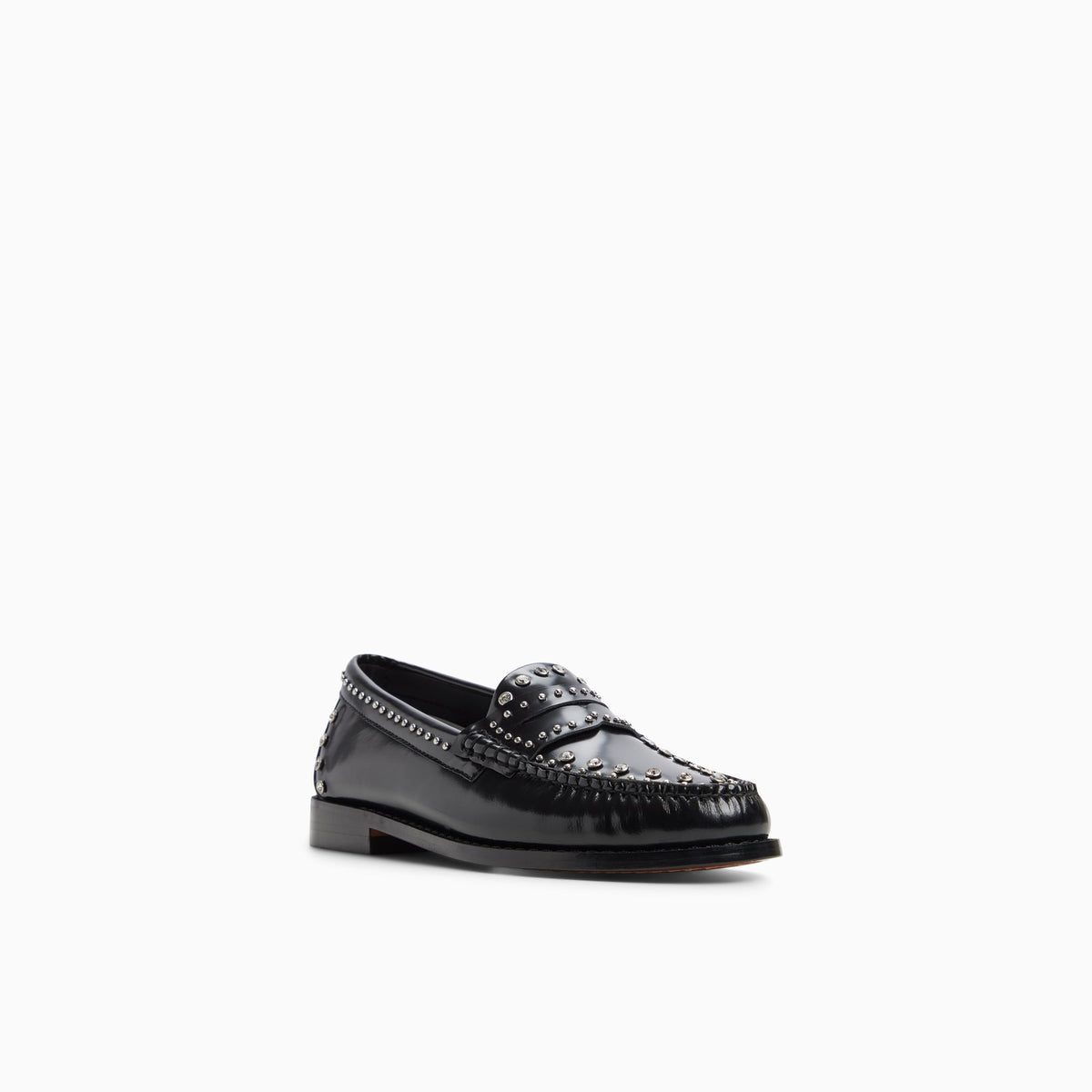 Three-quarter angle of Black Women's Verity Penny Loafer Penny Loafers's back side