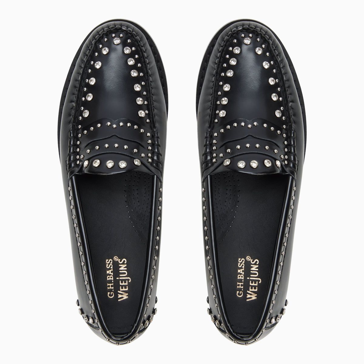 Three-quarter angle of Black Women's Verity Penny Loafer Penny Loafers's front side