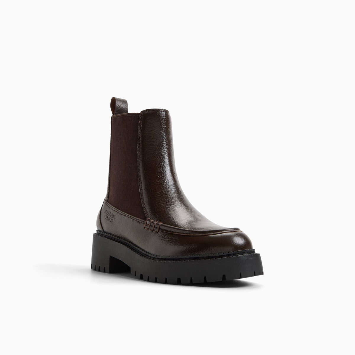 Three-quarter angle of Dark choco Women's Elena Ankle Boot Ankle Boots's back side