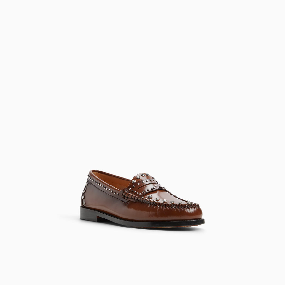 Three-quarter angle of Light brown Women's Verity Penny Loafer Penny Loafers's back side