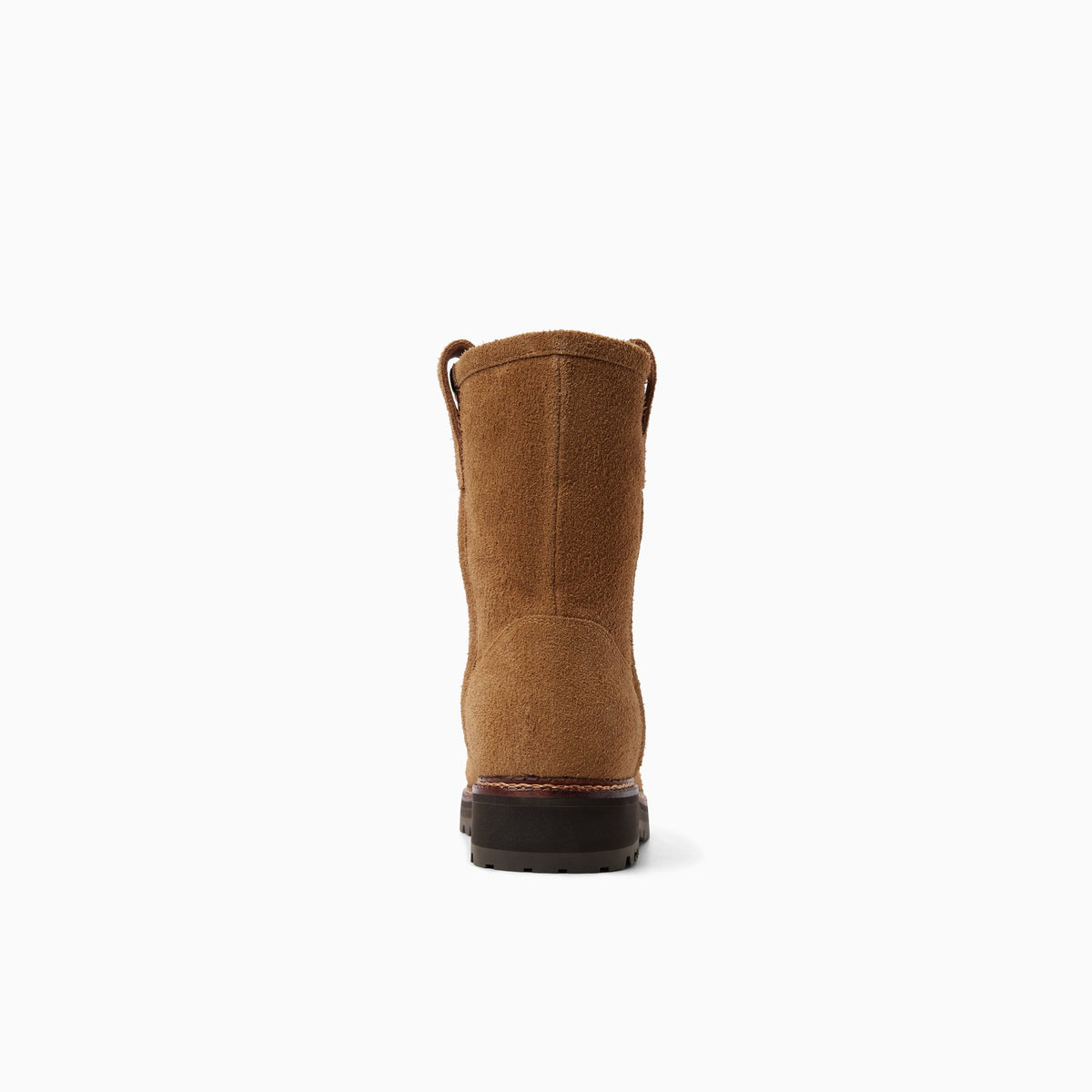 Side view of Medium beige Men's Vanguard Pull-On Boot Mid-Calf Boot Mid-Calf Boots