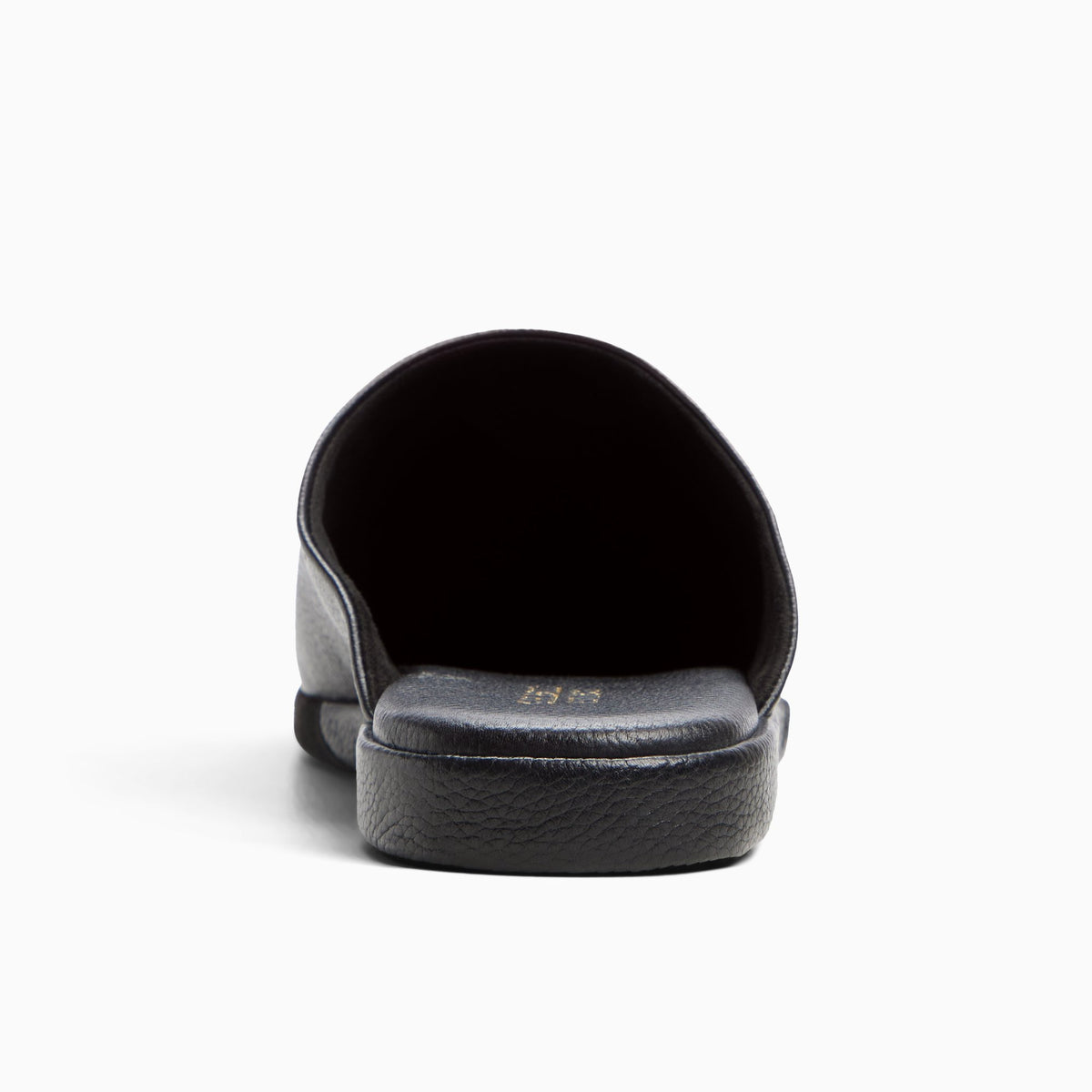 Side view of Black Men's Monogram Packable Travel Slipper Slippers