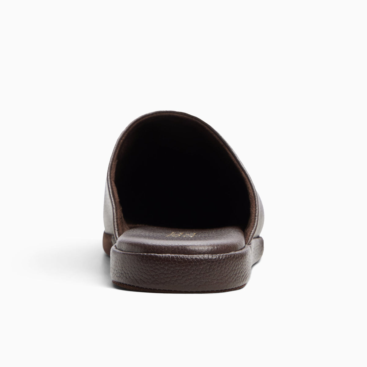 Side view of Brown Men's Monogram Packable Travel Slipper Slippers