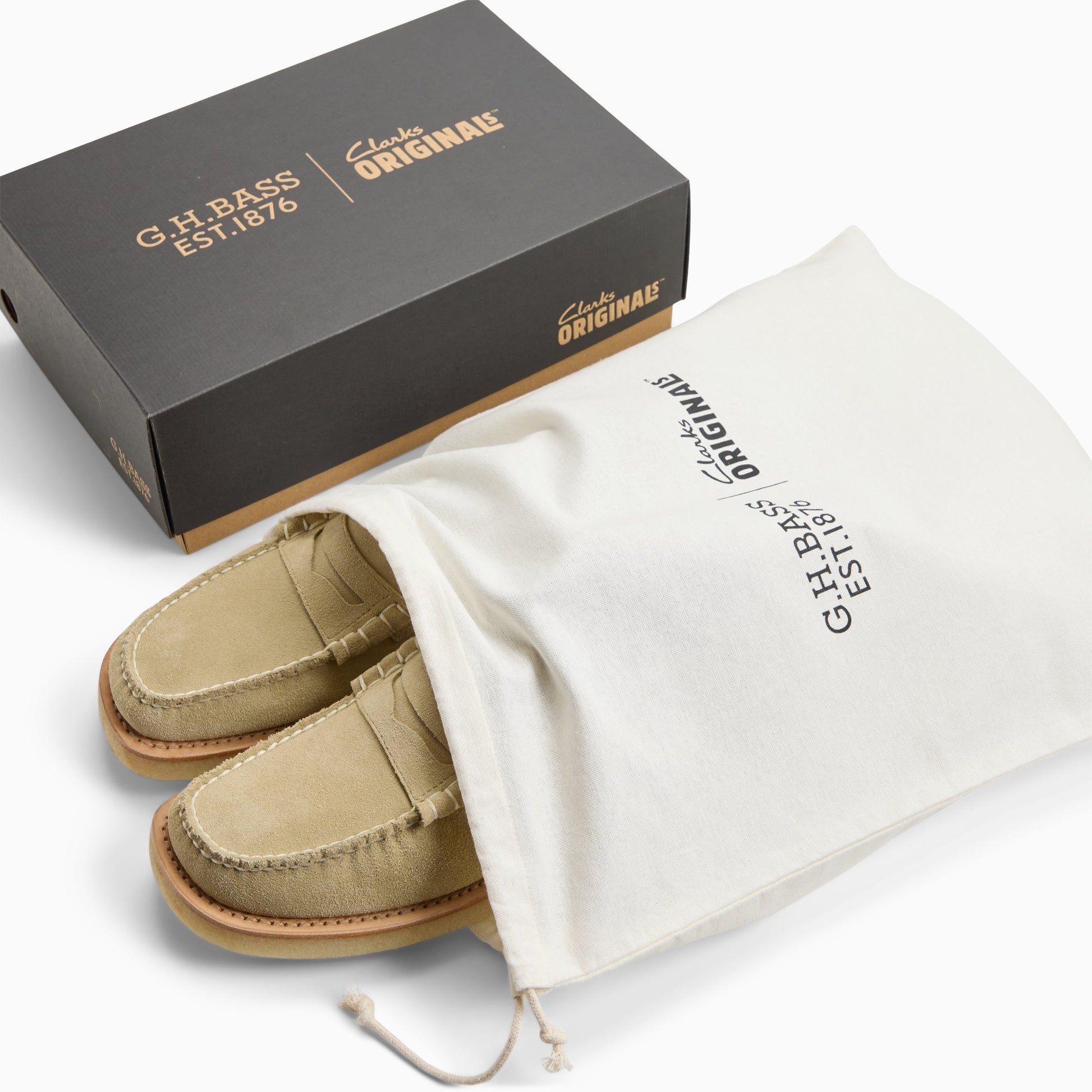 Supports marketing pour GHB x Clarks