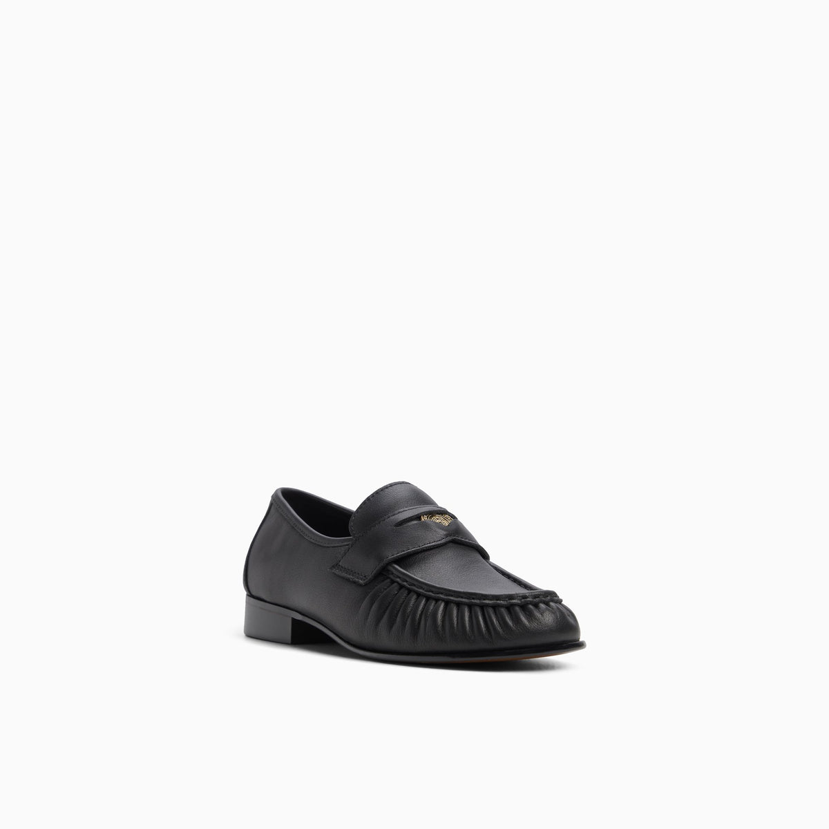 Three-quarter angle of Black Women's Rose Penny Loafer Penny Loafers's back side