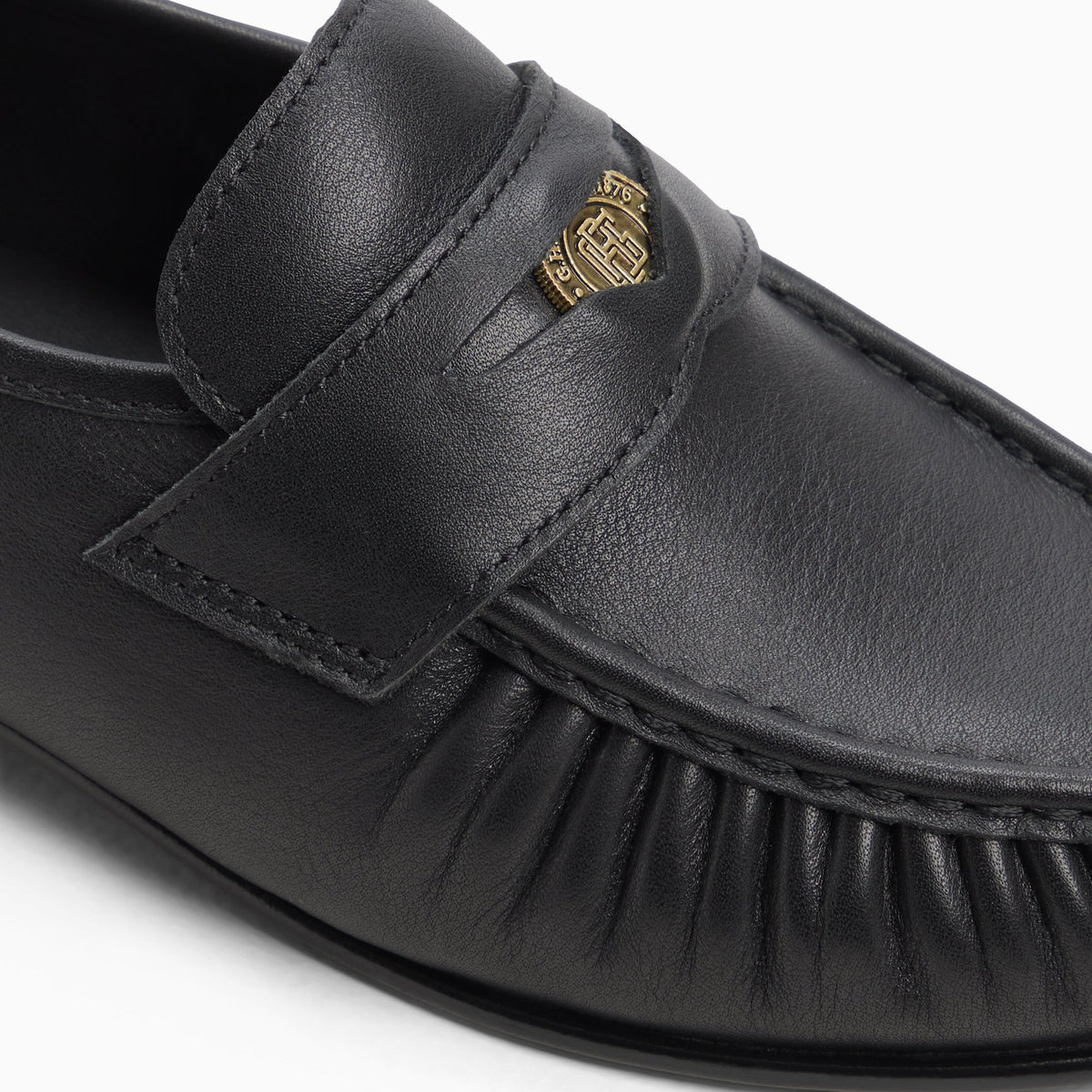 Top-down view of the Black Women's Rose Penny Loafer Penny Loafers