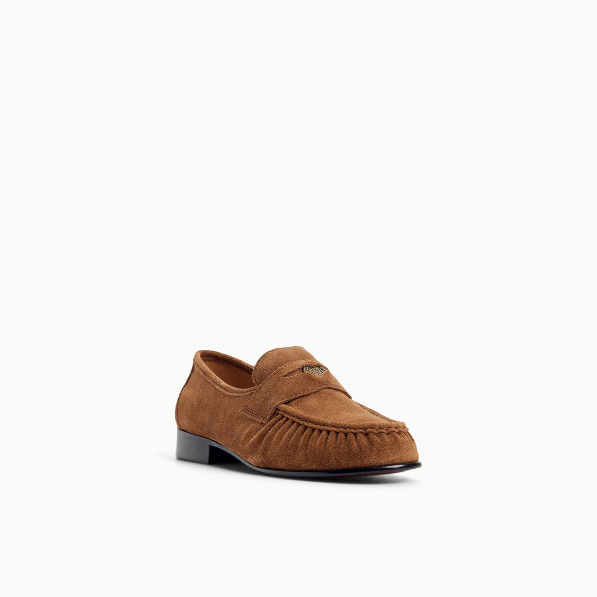 Three-quarter angle of Antique brown Women's Rose Penny Loafer Penny Loafers's back side
