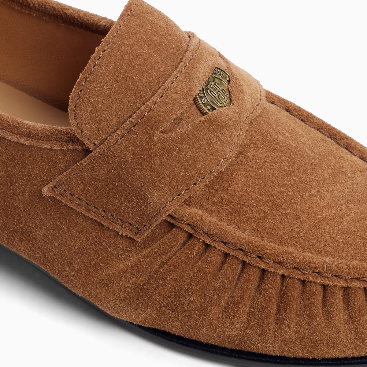 Top-down view of the Antique brown Women's Rose Penny Loafer Penny Loafers