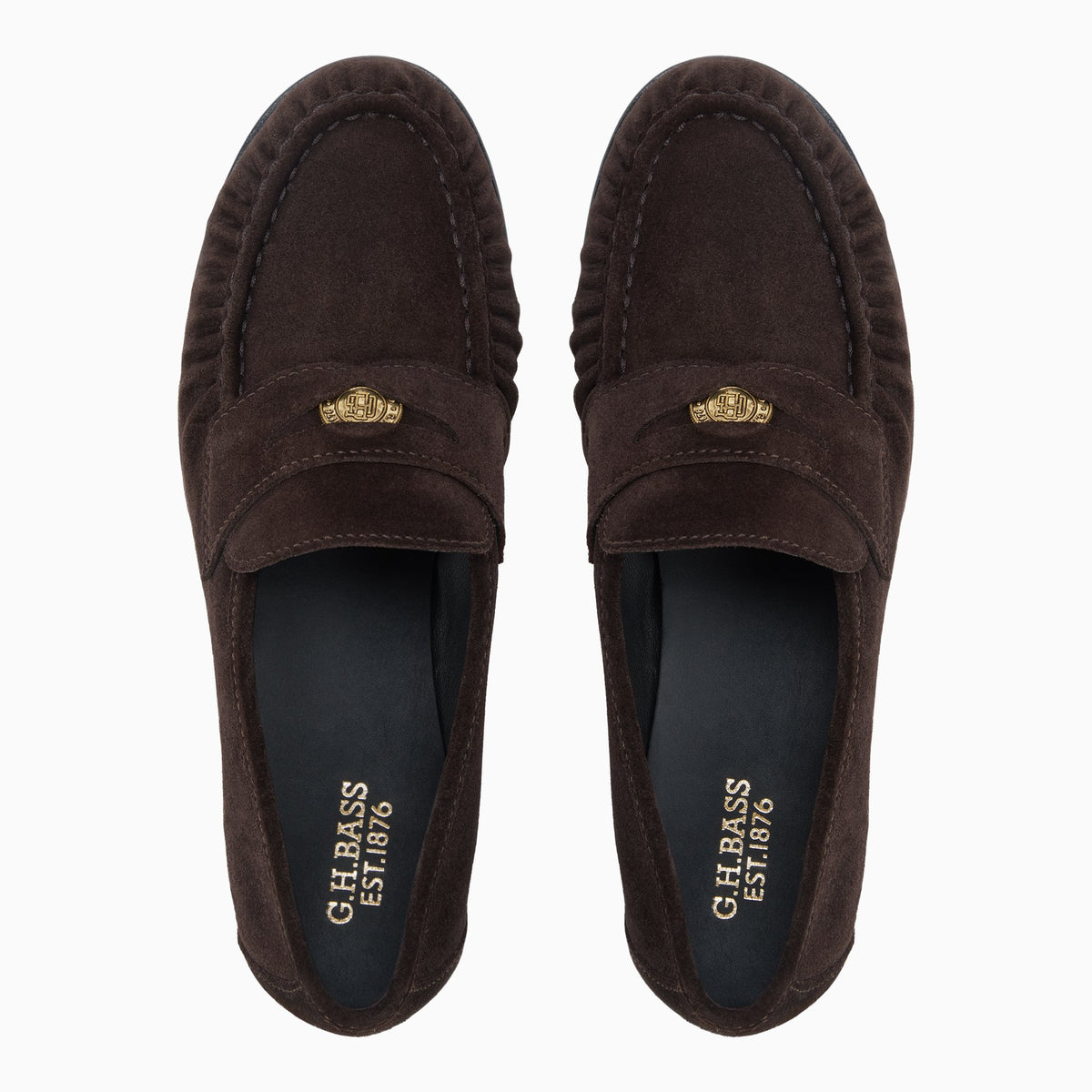 Three-quarter angle of Dark choco Women's Rose Penny Loafer Penny Loafers's front side