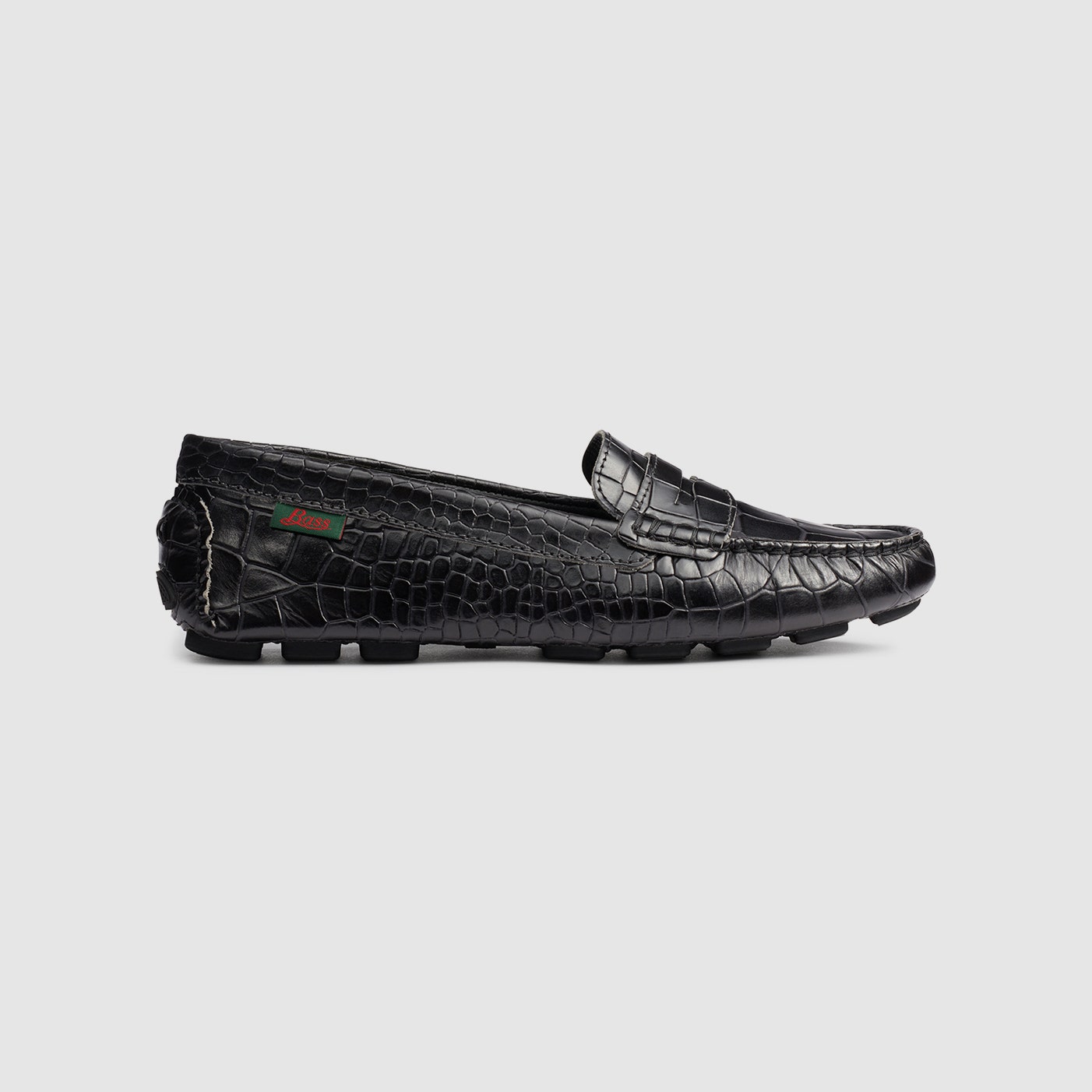 Image of G.H.BASS | Women's Dylan Croc Driver Shoes | Black | Size 9.5